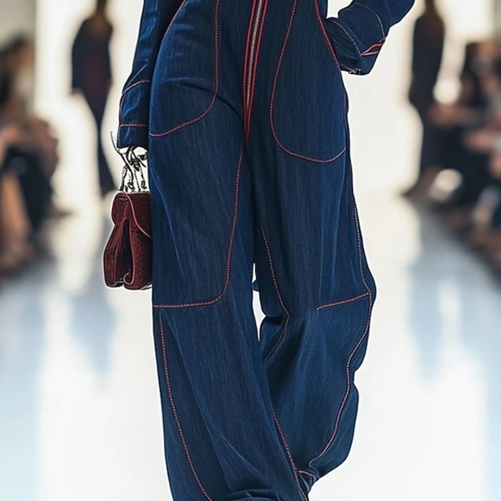 OYROSY Stylish Blue Jumpsuit S - Picture 3 of 4